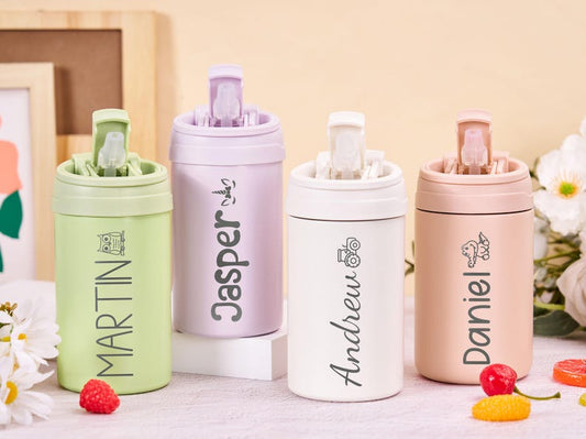 Personalized Water Bottle for Kids Birthday Gift Back to School Gift for Toddlers