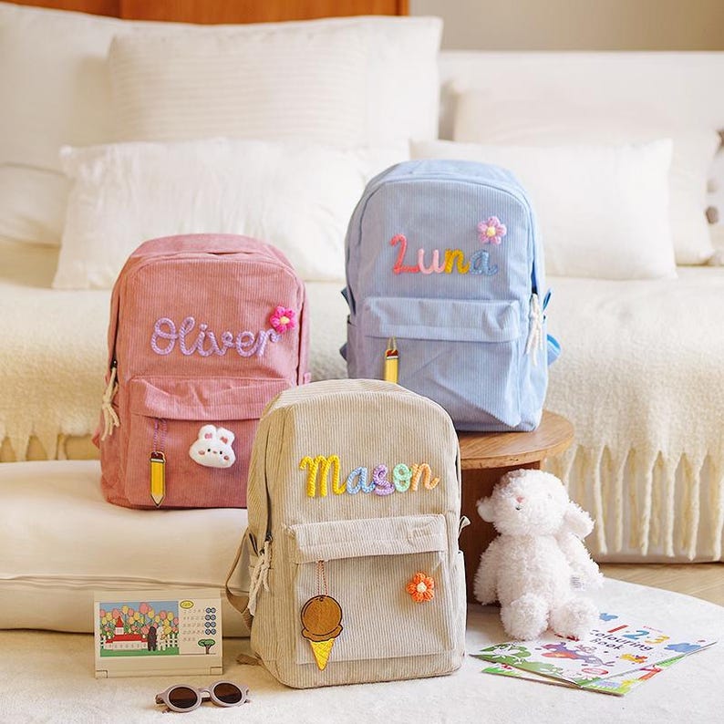 Personalized Toddler Backpack with Tag Kids Bag Back to School Gift for Children