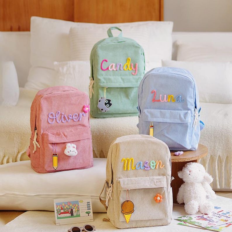 Personalized Toddler Backpack with Tag Kids Bag Back to School Gift for Children