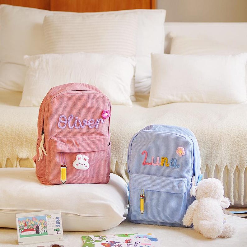 Personalized Toddler Backpack with Tag Kids Bag Back to School Gift for Children