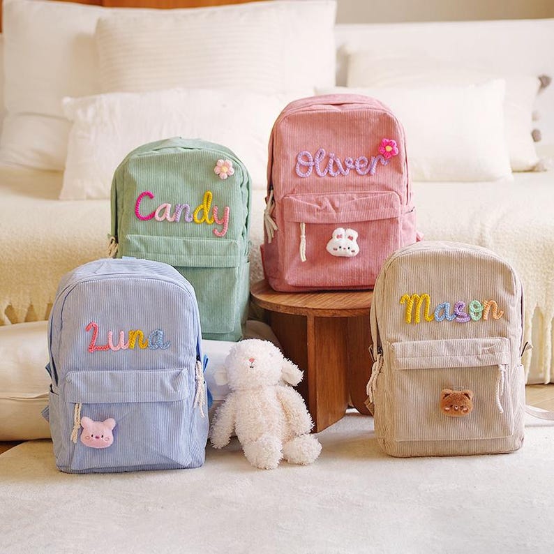 Personalized Toddler Backpack with Tag Kids Bag Back to School Gift for Children