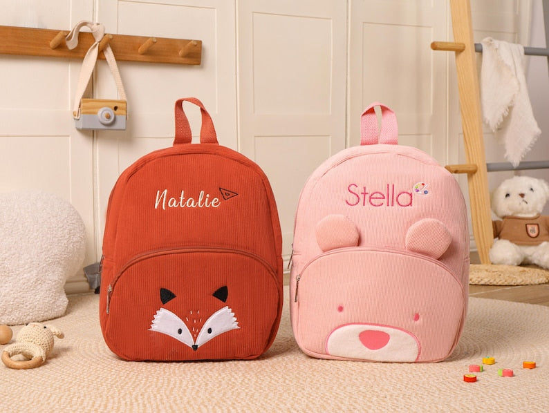 Embroidery Kids Backpack Personalized School Bag Back to School Gift for Toddlers
