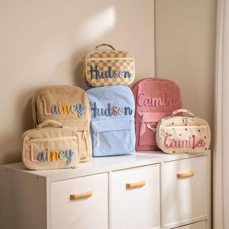 Personalized Kids Backpack Lunch Bag Back to School Gift for Toddlers and Kids