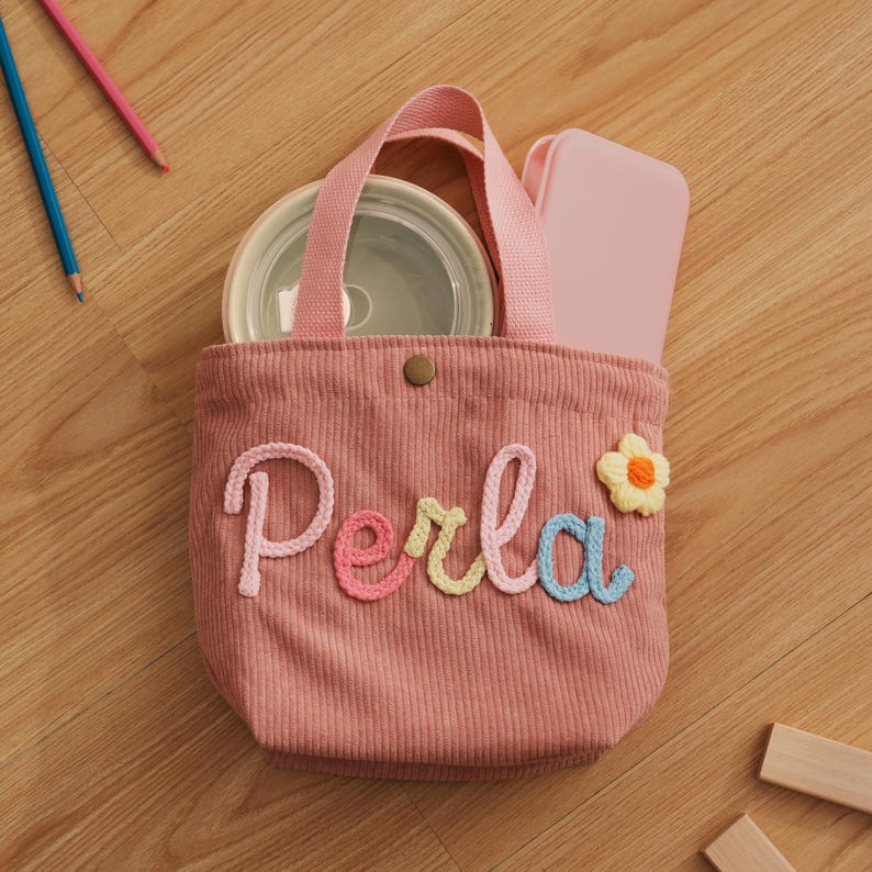 Personalized Kids Lunch Bag Small Camping Bag Back to School Gift for Toddlers