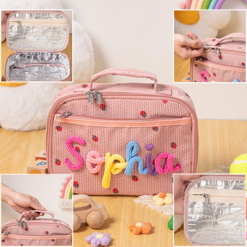 Personalized Kids Lunch Bag Back to School Gift for Kids