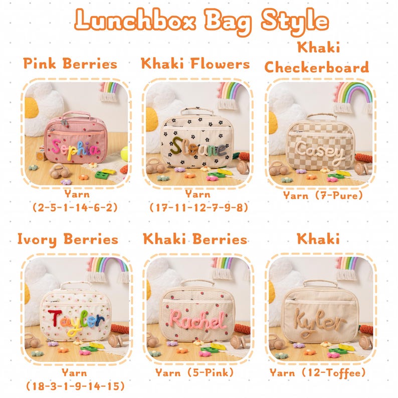 Personalized Kids Lunch Bag Back to School Gift for Kids