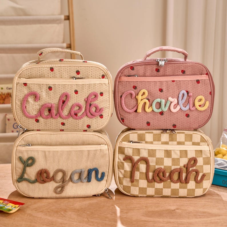 Handmade Kids Lunchbox Bag Toddler Backpack Back to School Gift for Children