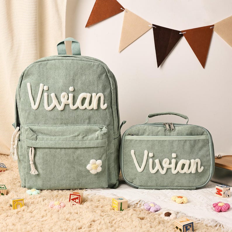 Custom Toddler Backpack Handmade Lunch Bag Kids School Bag Back to School Gift