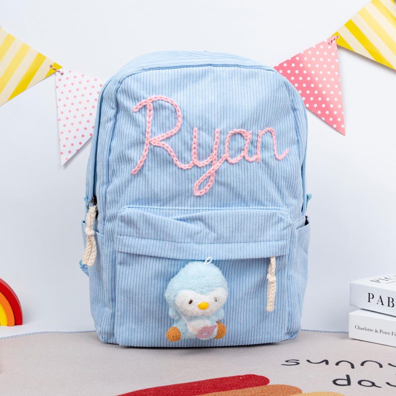 Custom Kids Name Backpack Lunch Bag Back to School Gift for Kindergarten Kids