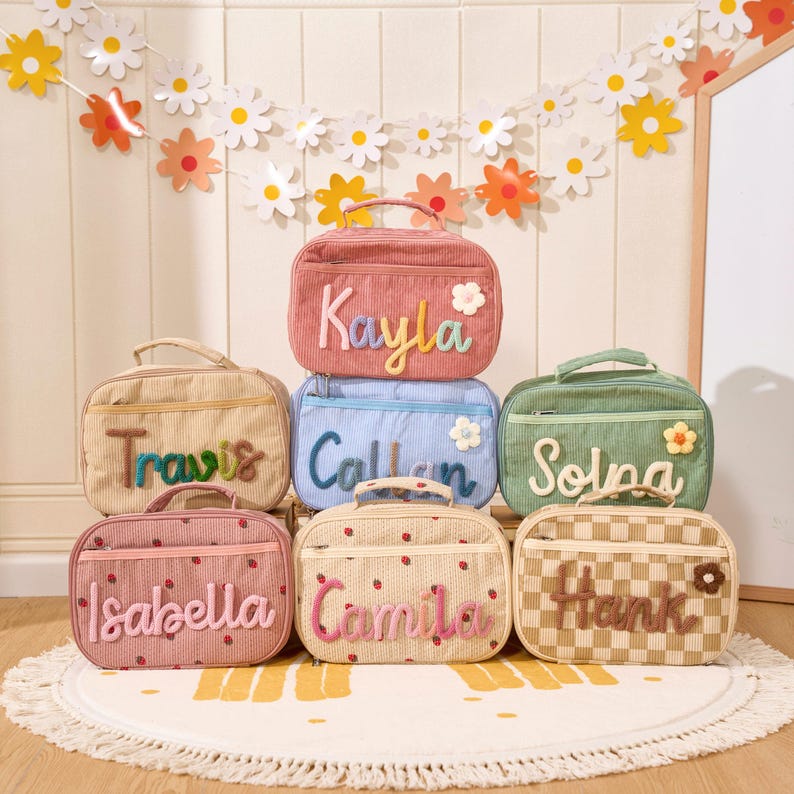 Personalized Kid Lunch Bag School Backpack Back to School Gift for Kids