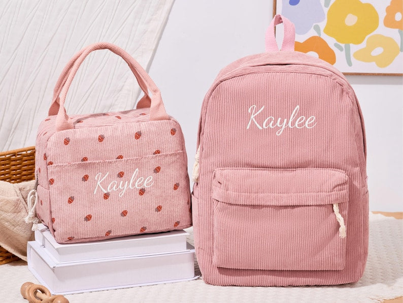Custom Lunchbox Bag Personalized Kids Backpack Back to School Gift for Toddlers