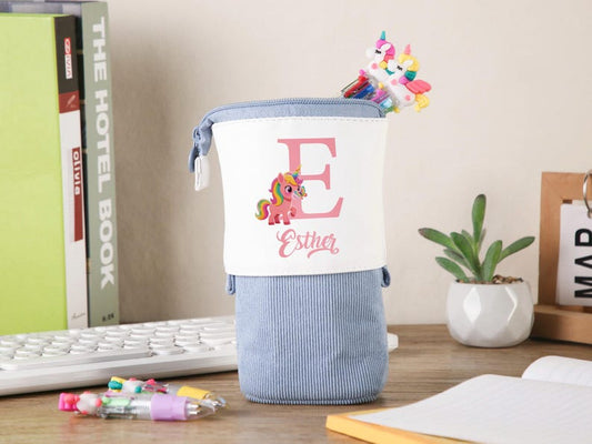 Pop Up Pencil Case for Kids Personalized Back to School Gift with Name Bag
