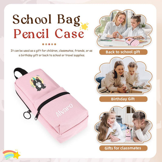 Cute Animal Pencil Case Back to School Gift for Kids Personalized Pouch
