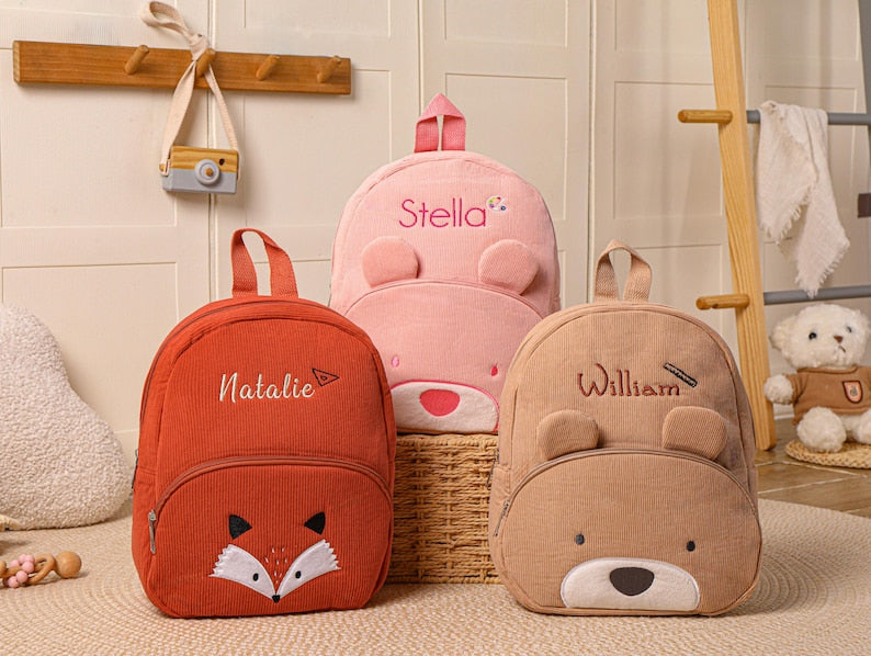 Embroidery Kids Backpack Personalized School Bag Back to School Gift for Toddlers