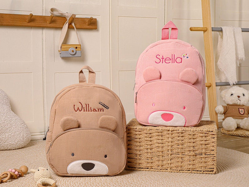 Embroidery Kids Backpack Personalized School Bag Back to School Gift for Toddlers