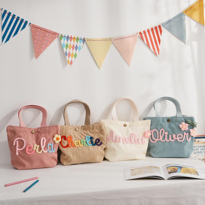 Personalized Kids Lunch Bag Small Camping Bag Back to School Gift for Toddlers