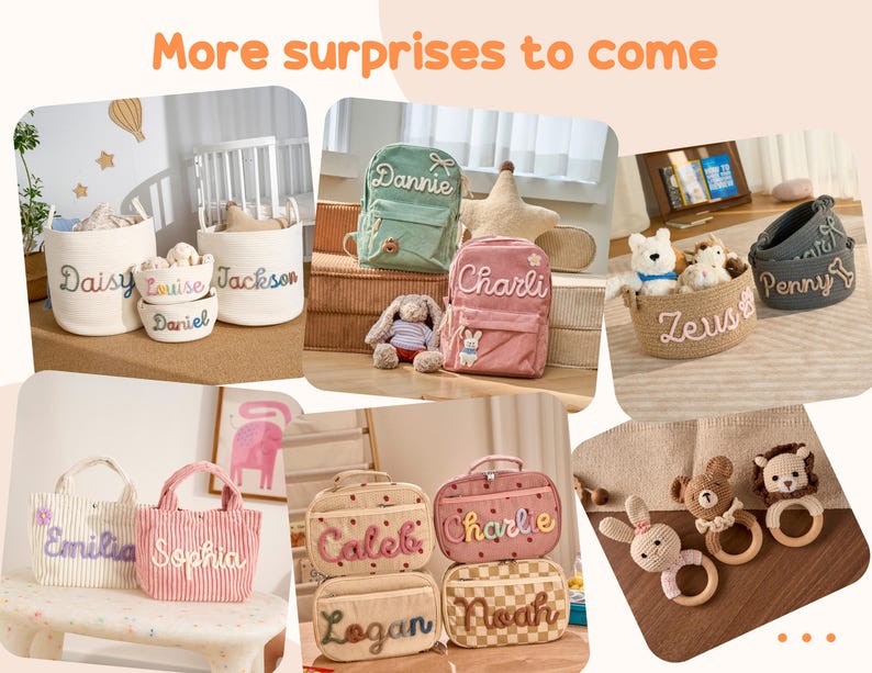 Handmade Kids Lunchbox Bag Toddler Backpack Back to School Gift for Children