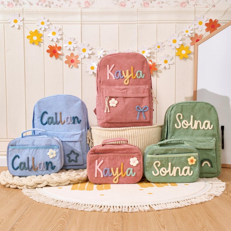 Personalized Kid Lunch Bag School Backpack Back to School Gift for Kids