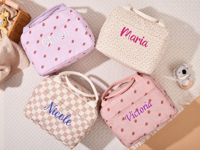Custom Lunchbox Bag Personalized Kids Backpack Back to School Gift for Toddlers