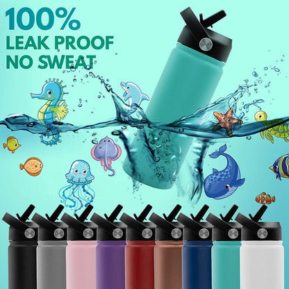 Custom Kids Water Bottle Back to School Gift with Engraved Name for Kids