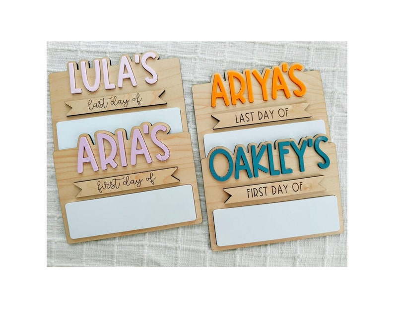 Back to School Photo Sign Custom First Day Last Day Memory Board