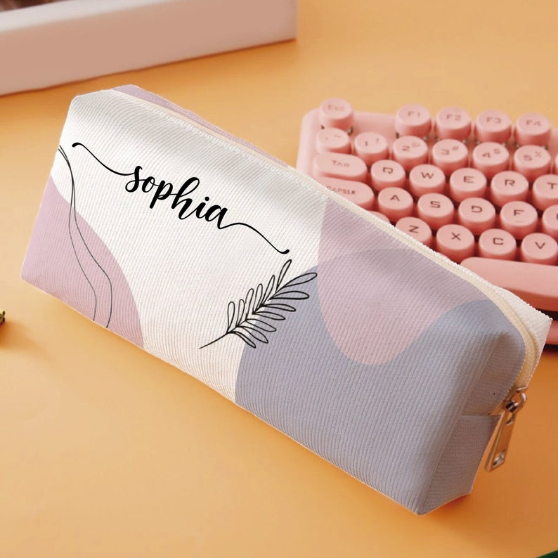 Personalized Kids Pencil Case Back to School Gift for Makeup and Stationery