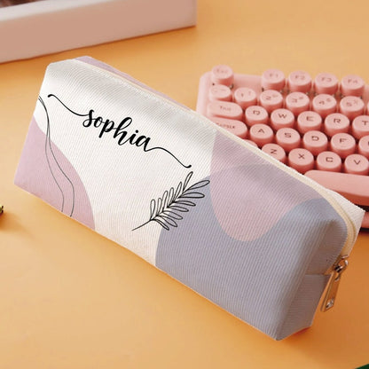 Personalized Kids Pencil Case Back to School Gift for Makeup and Stationery