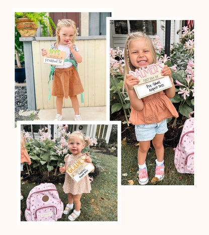 Back to School Photo Sign Custom First Day Last Day Memory Board