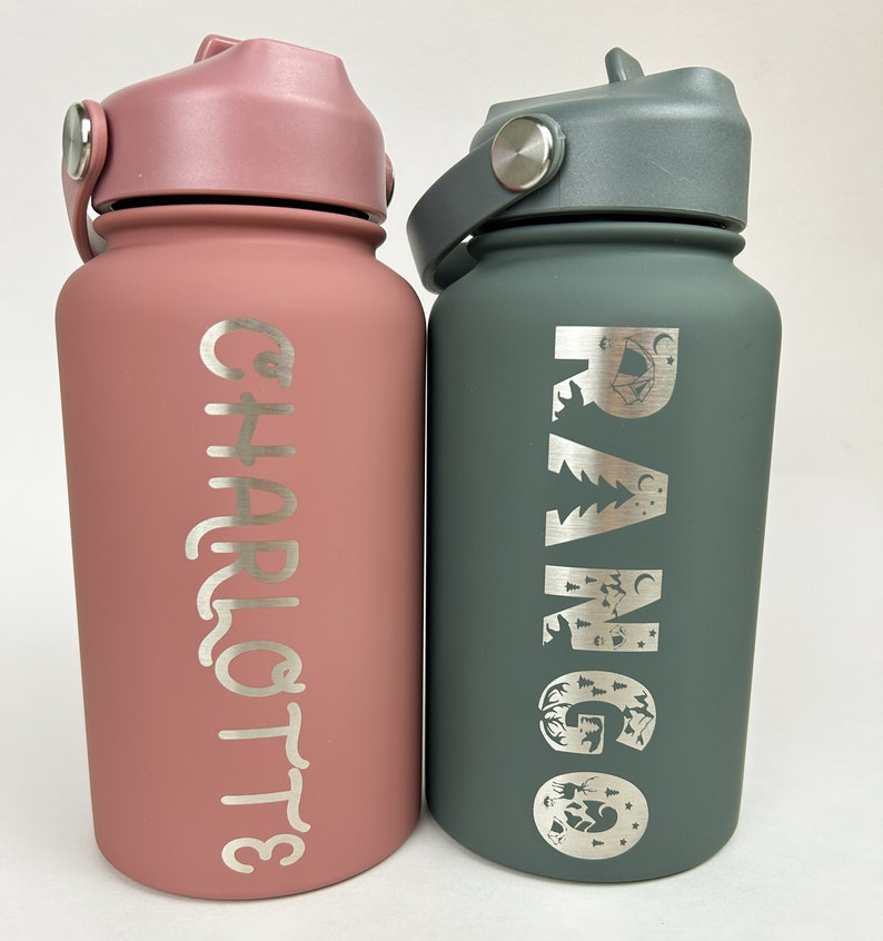 Kids Water Bottle with Name Personalized Tumbler Back to School Gift for Kids