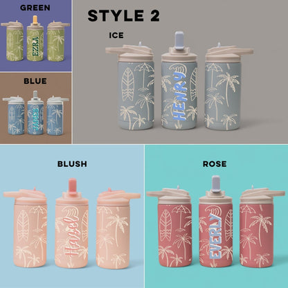 Custom Kids Water Bottle with Name Back to School Gift for Boys and Girls