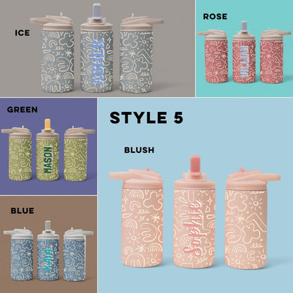 Custom Kids Water Bottle with Name Back to School Gift for Boys and Girls