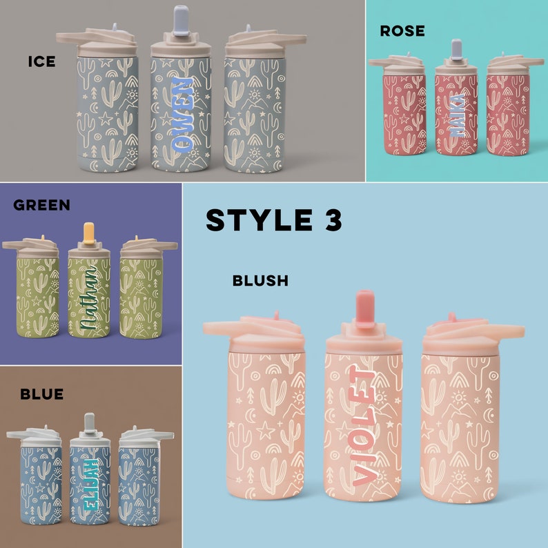 Custom Kids Water Bottle with Name Back to School Gift for Boys and Girls