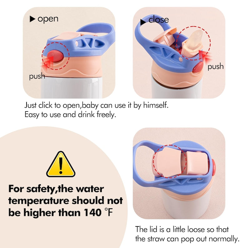 Personalized Kids Water Bottle Back to School Gift for Boys and Girls