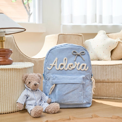 Custom Toddler Backpack Corduroy Bag Back to School Gift for Kids and Babies