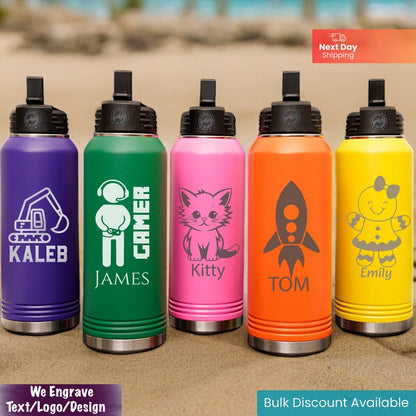 Personalized Kids Water Bottle Back to School Gift for Kids with School Name
