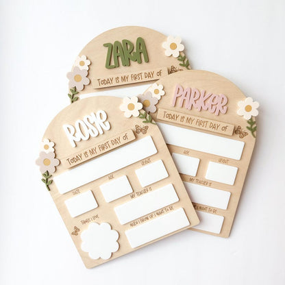 First Day of School Photo Prop Personalized Back to School Sign for Girls