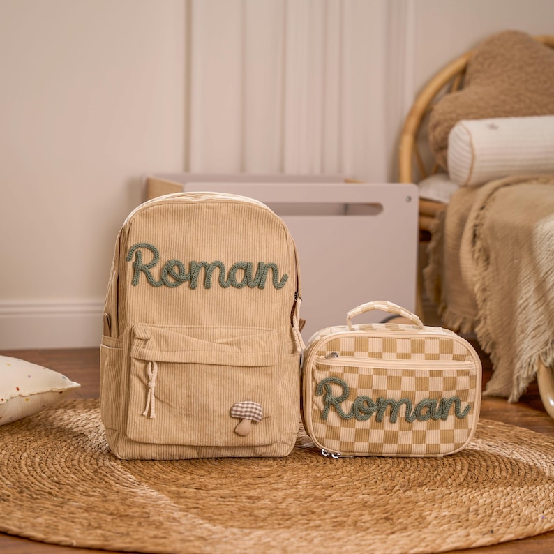 Personalized Kids Backpack Lunch Bag Toddler School Bag Back to School Gift