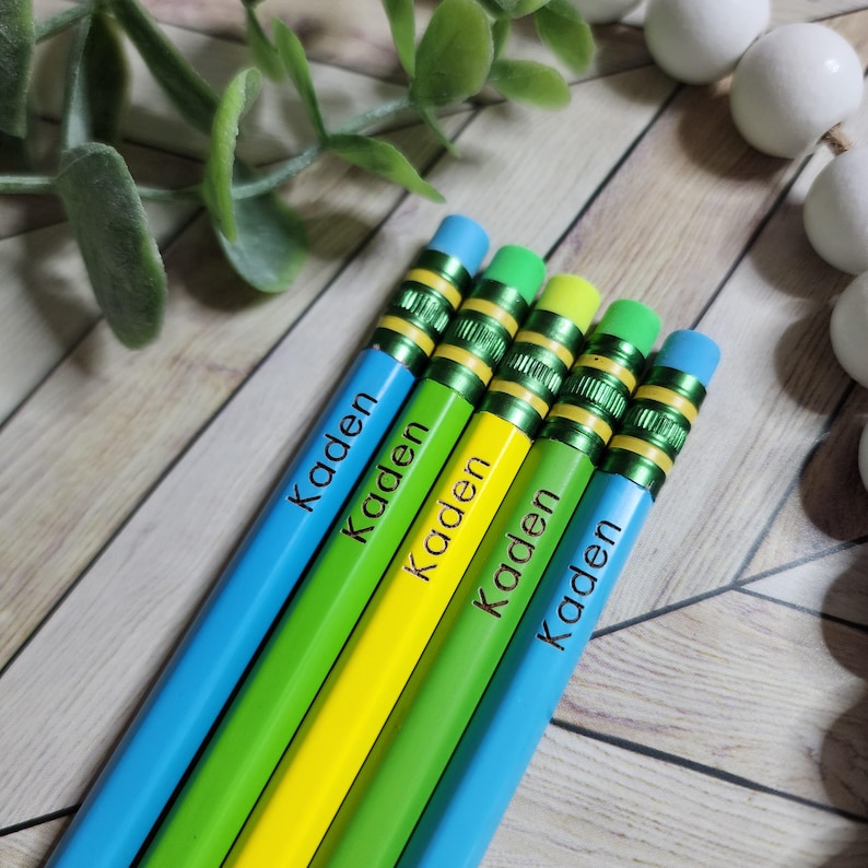 Custom Engraved Pencils Back to School Gift for Kids Teacher Appreciation