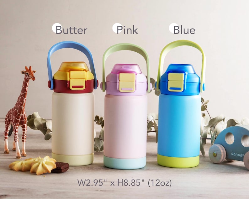 Custom Kids Water Bottle Back to School Gift for Kids with Engraved Name