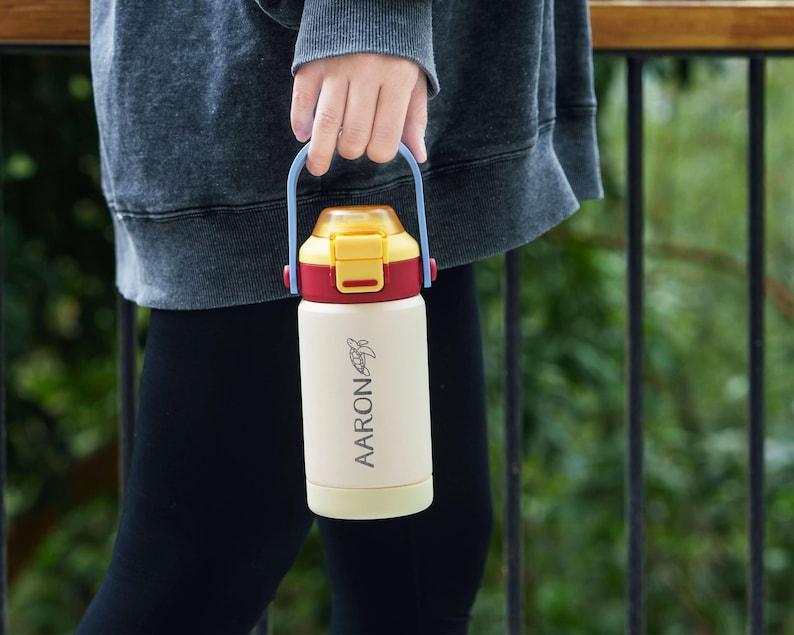 Custom Kids Water Bottle Back to School Gift for Kids with Engraved Name