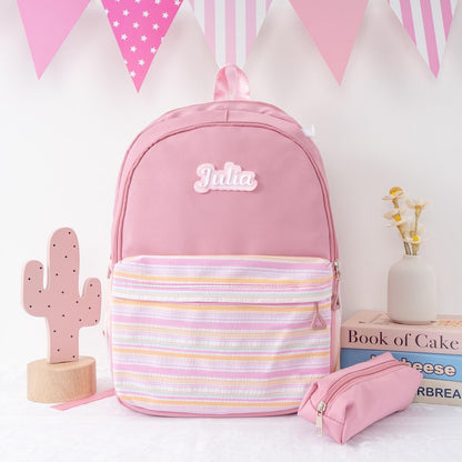 Personalized Kids Backpack Set Lunch Bag Pencil Case Gift for Girls Back to School