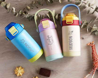Custom Kids Water Bottle Back to School Gift for Kids with Engraved Name