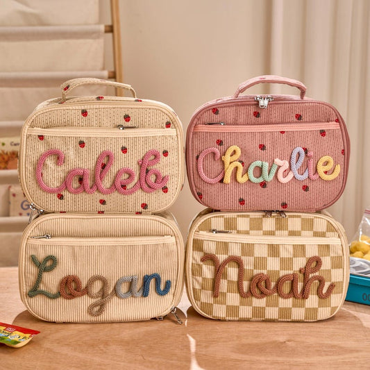 Handmade Kids Lunchbox Bag Toddler Backpack Back to School Gift for Children