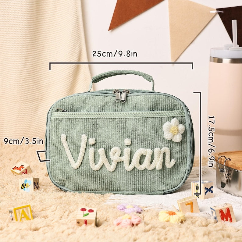 Custom Kids Name Lunch Bag Back to School Tote Backpack Gift for Toddlers