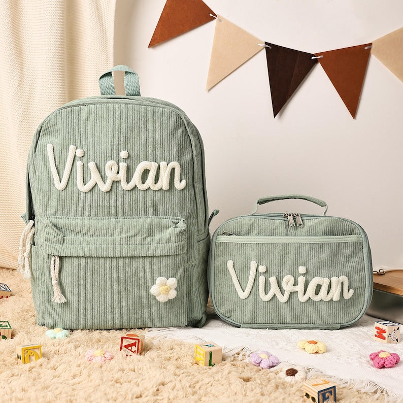 Custom Kids Name Lunch Bag Back to School Tote Backpack Gift for Toddlers