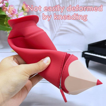 Soft Silicone Pencil Case Back to School Gift for Kids with Name Custom Bag