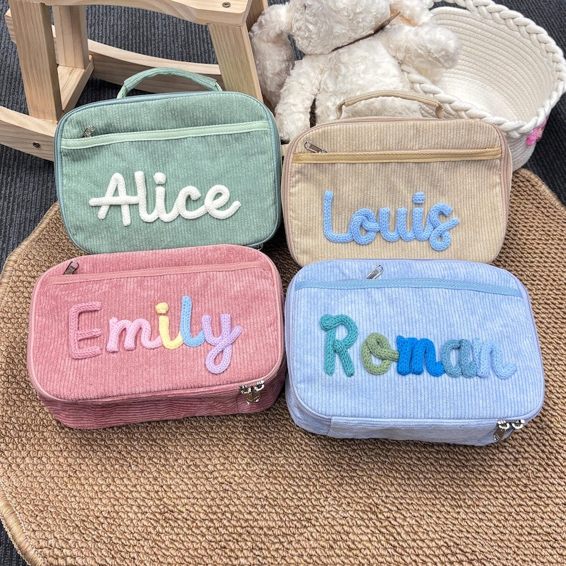 Personalized Lunch Bag Durable School Lunchbox First Day of School Gift for Kids