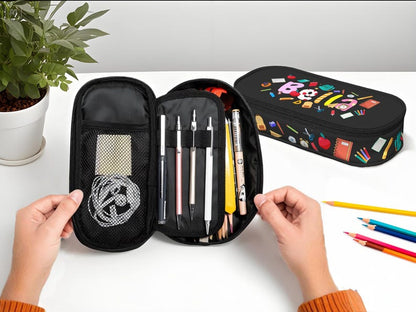 Personalized Zipper Pencil Case Back to School Gift for Kids with Storage