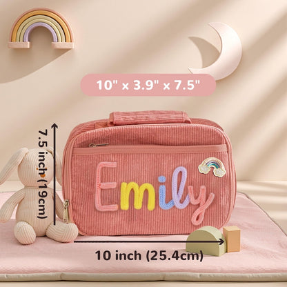 Personalized Lunch Bag Durable School Lunchbox First Day of School Gift for Kids