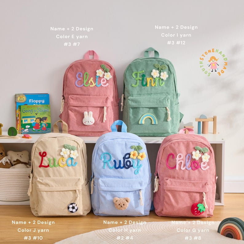 Custom Kids Backpack Preschool Bag Back to School Gift for Boys and Girls